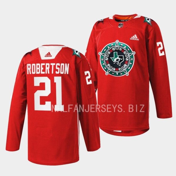 Dallas Stars Jason Robertson 2023 Noche Mexicana Red Jersey Dallas Stars Jason Robertson 2023 Noche Mexicana Red Jersey