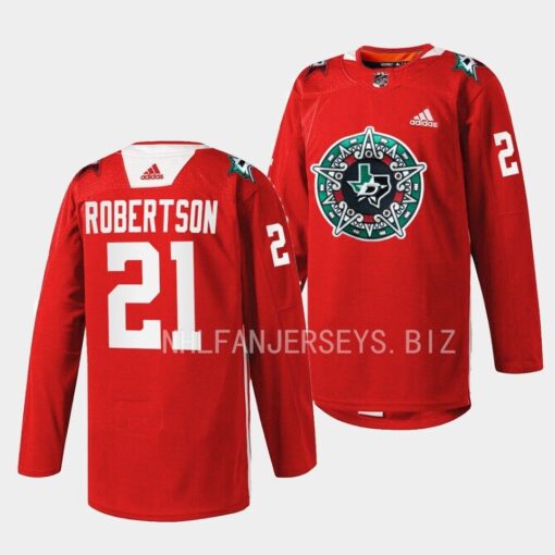 Dallas Stars Jason Robertson 2023 Noche Mexicana Red Jersey