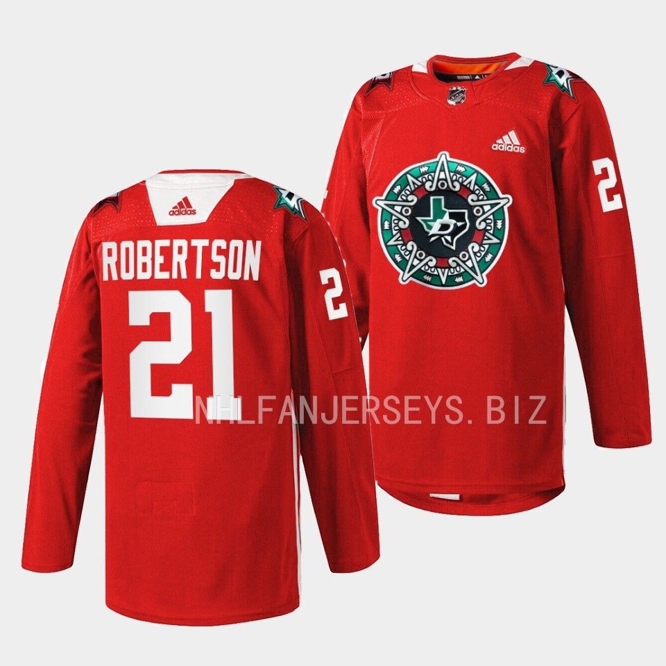 Dallas Stars Jason Robertson 2023 Noche Mexicana Red Jersey Dallas Stars Jason Robertson 2023 Noche Mexicana Red Jersey