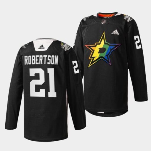 Dallas Stars Jason Robertson Pride Night Black Jersey