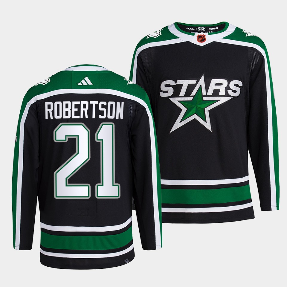Dallas Stars Jason Robertson Reverse Black Jersey Dallas Stars Jason Robertson Reverse Black Jersey