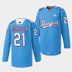 Dallas Stars Jason Robertson Texas Rangers Night Blue Jersey