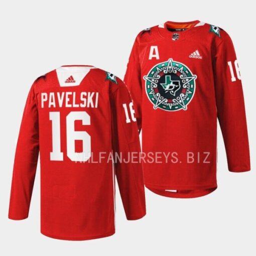 Dallas Stars Joe Pavelski 2023 Noche Mexicana Red Jersey