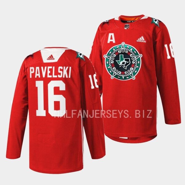 Dallas Stars Joe Pavelski 2023 Noche Mexicana Red Jersey Dallas Stars Joe Pavelski 2023 Noche Mexicana Red Jersey