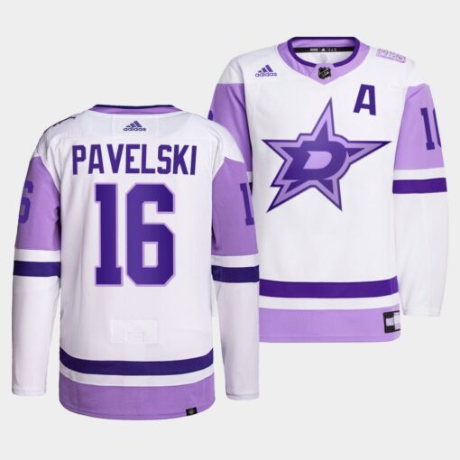 Dallas Stars Joe Pavelski HockeyFightsCancer White Jersey