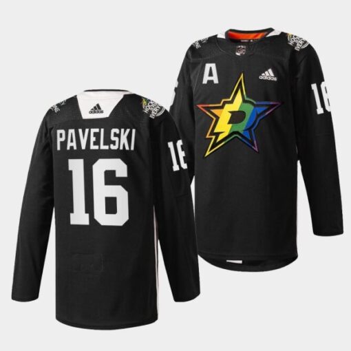 Dallas Stars Joe Pavelski Pride Night Black Jersey