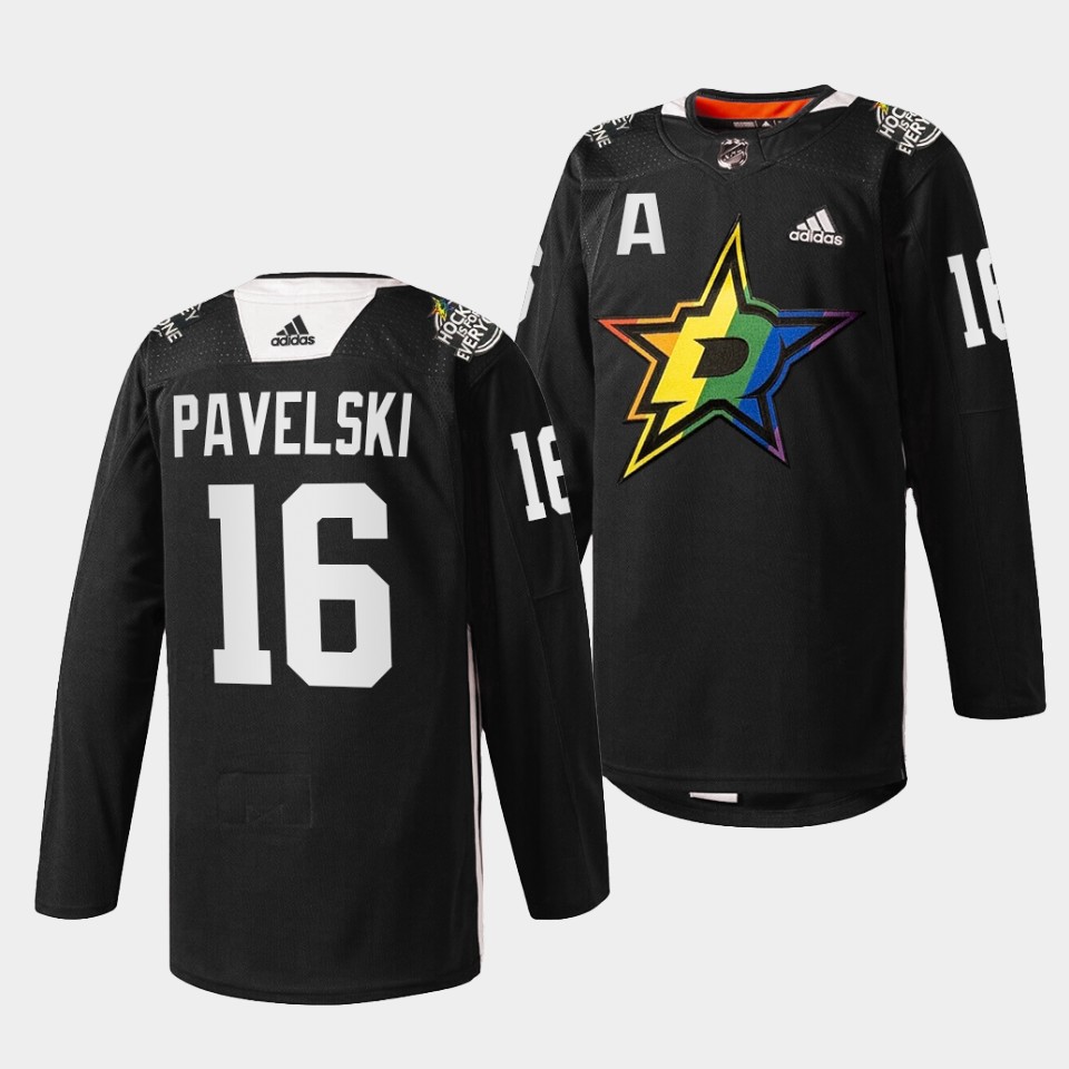 Dallas Stars Joe Pavelski Pride Night Black Jersey Dallas Stars Joe Pavelski Pride Night Black Jersey