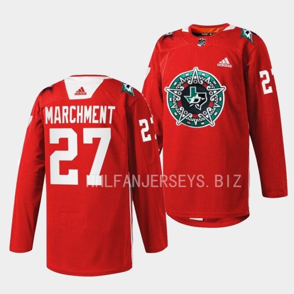 Dallas Stars Mason Marchment 2023 Noche Mexicana Red Jersey Dallas Stars Mason Marchment 2023 Noche Mexicana Red Jersey