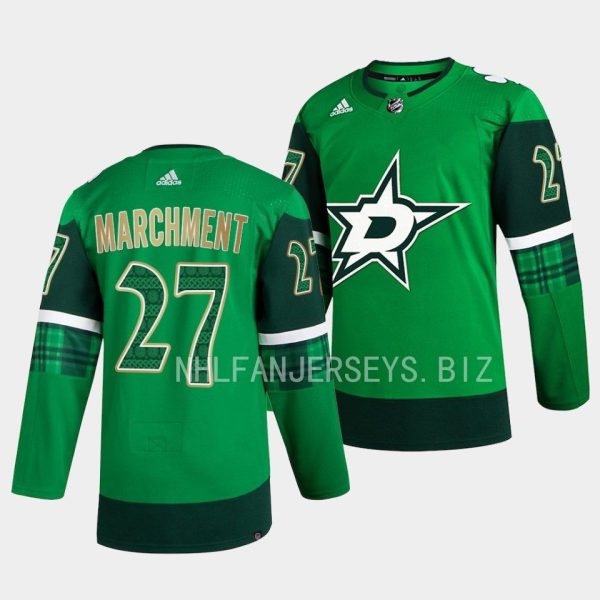 Dallas Stars Mason Marchment 2023 St. Patricks Day Green Jersey Dallas Stars Mason Marchment 2023 St. Patricks Day Green Jersey