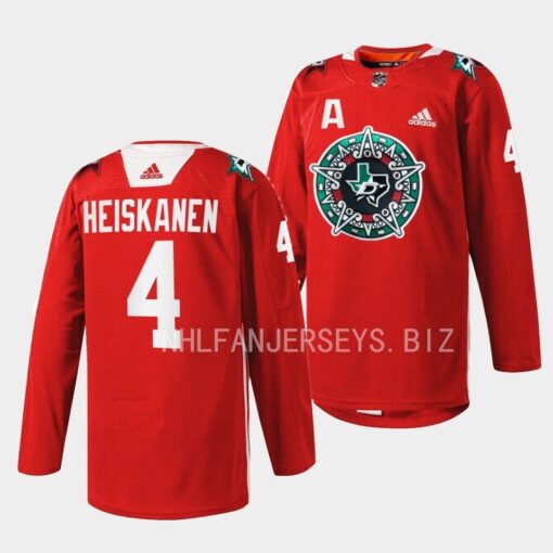 Dallas Stars Miro Heiskanen 2023 Noche Mexicana Red Jersey