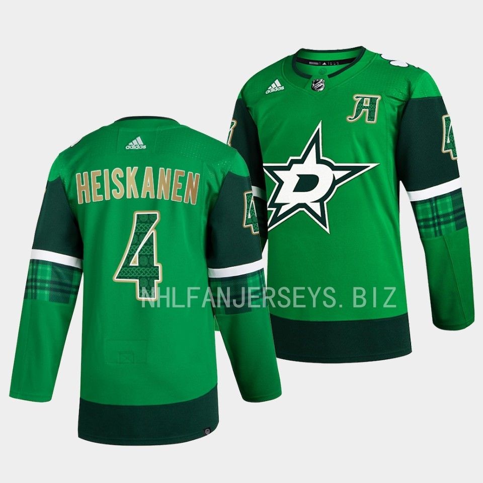 Dallas Stars Miro Heiskanen 2023 St. Patricks Day Green Jersey Dallas Stars Miro Heiskanen 2023 St. Patricks Day Green Jersey