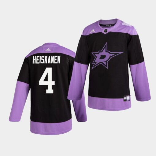 Dallas Stars Miro Heiskanen Hockey Fights Cancer Practice Jersey