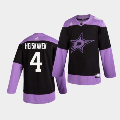 Dallas Stars Miro Heiskanen Hockey Fights Cancer Practice Jersey