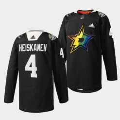 Dallas Stars Miro Heiskanen Pride Night Black Jersey