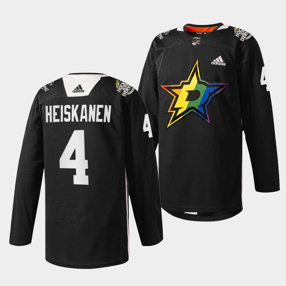 Dallas Stars Miro Heiskanen Pride Night Black Jersey Dallas Stars Miro Heiskanen Pride Night Black Jersey