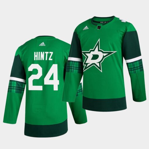 Dallas Stars Roope Hintz St. Patrick’s Day Player Green Jersey