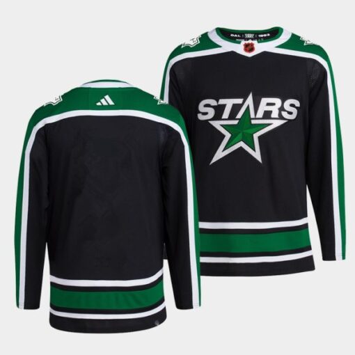 Dallas Stars Team 2022 Reverse Retro Black Jersey