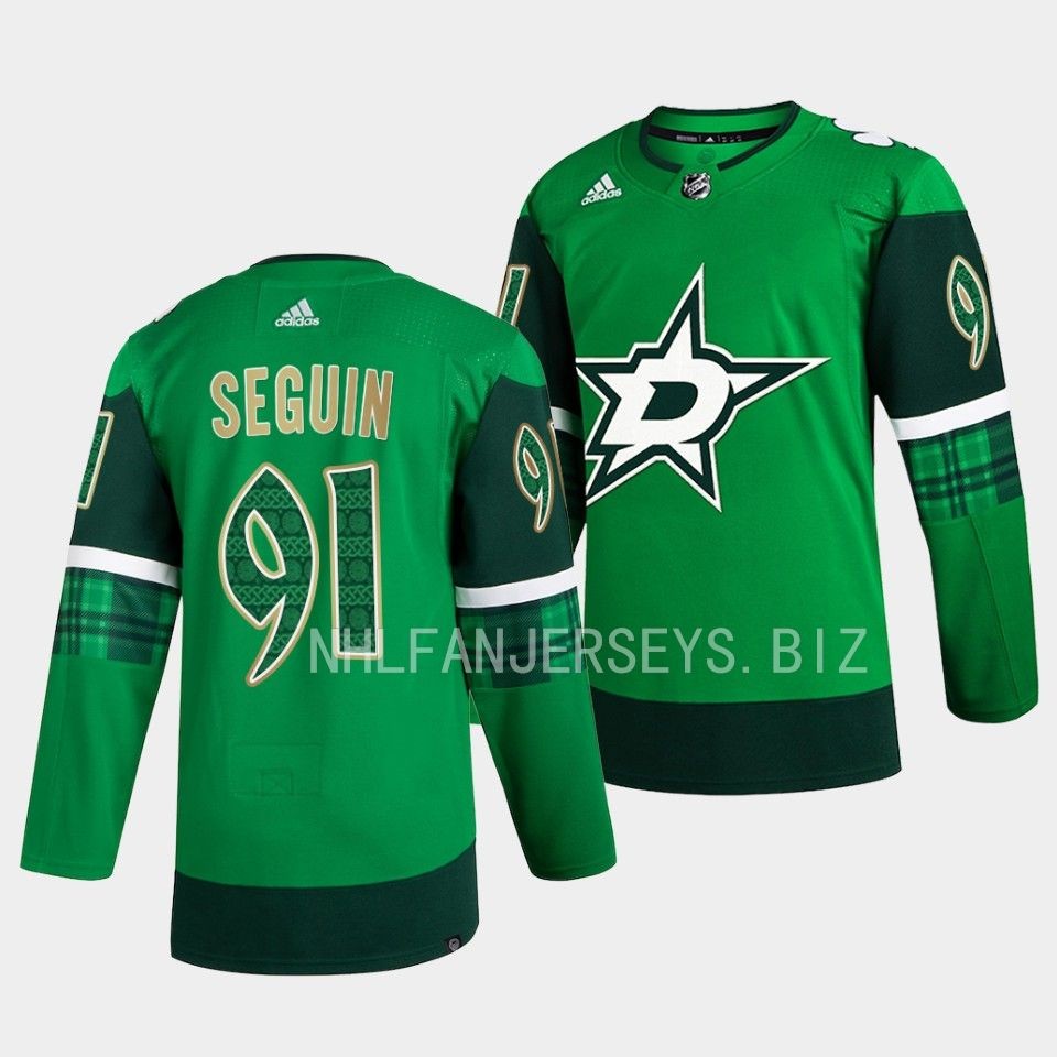 Dallas Stars Tyler Seguin 2023 St. Patricks Day Green Jersey Dallas Stars Tyler Seguin 2023 St. Patricks Day Green Jersey