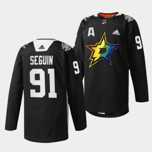 Dallas Stars Tyler Seguin Pride Night Black Jersey