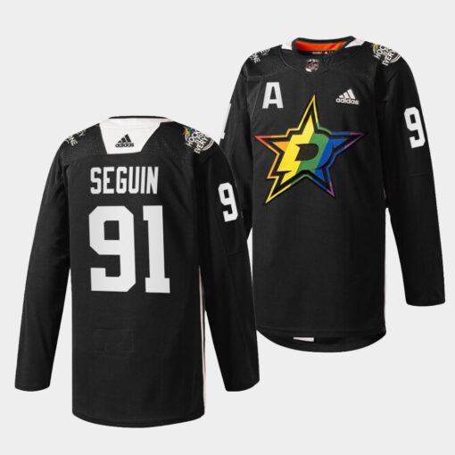Dallas Stars Tyler Seguin Pride Night Black Jersey