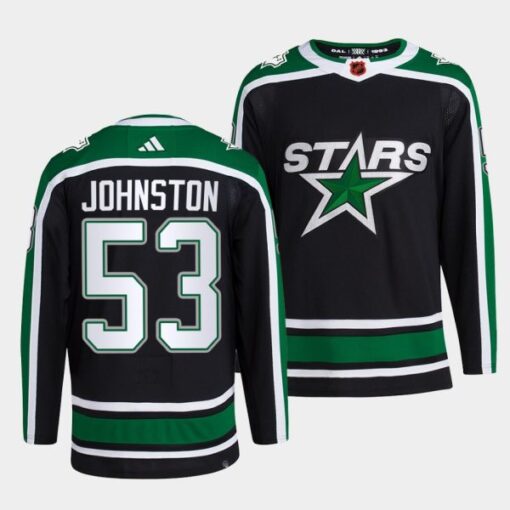 Dallas Stars Wyatt Johnston Reverse Black Jersey