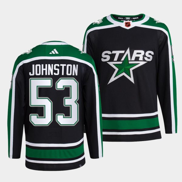 Dallas Stars Wyatt Johnston Reverse Black Jersey Dallas Stars Wyatt Johnston Reverse Black Jersey