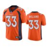 Denver Broncos Javonte Williams Orange Color Rush Limited Jersey
