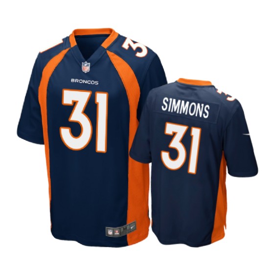 Denver Broncos Justin Simmons Navy Limited Jersey Denver Broncos Justin Simmons Navy Limited Jersey