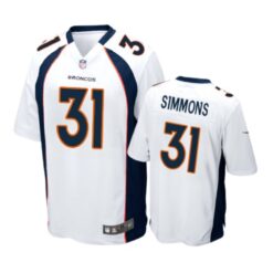 Denver Broncos Justin Simmons White Limited Jersey