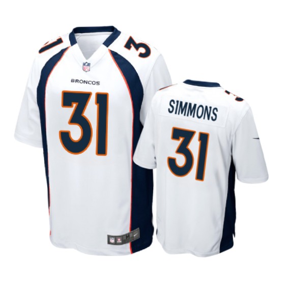Denver Broncos Justin Simmons White Limited Jersey Denver Broncos Justin Simmons White Limited Jersey