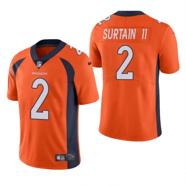 Denver Broncos Pat Surtain II Orange Limited Jersey Denver Broncos Pat Surtain II Orange Limited Jersey