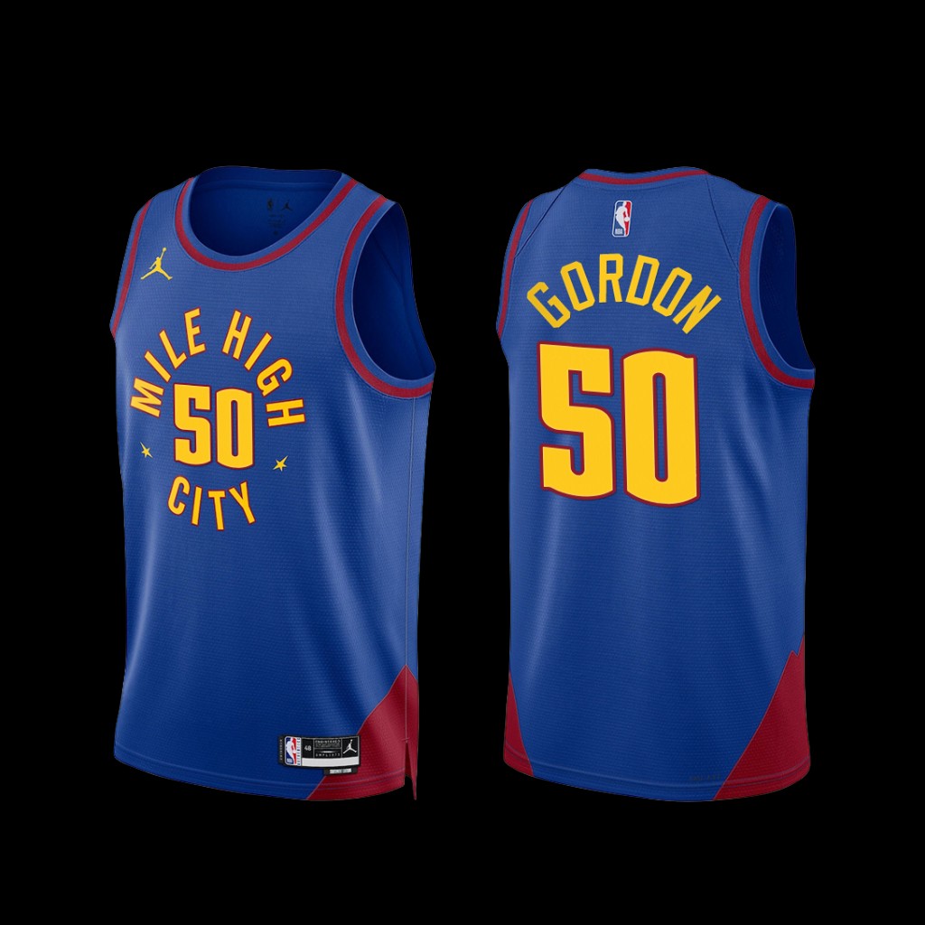 Denver Nuggets Aaron Gordon 2022-23 Statement Edition Mile High City Jersey Blue Denver Nuggets Aaron Gordon 2022-23 Statement Edition Mile High City Jersey Blue