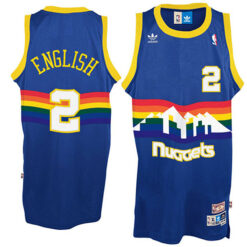Denver Nuggets Alex English Blue Throwback Jersey