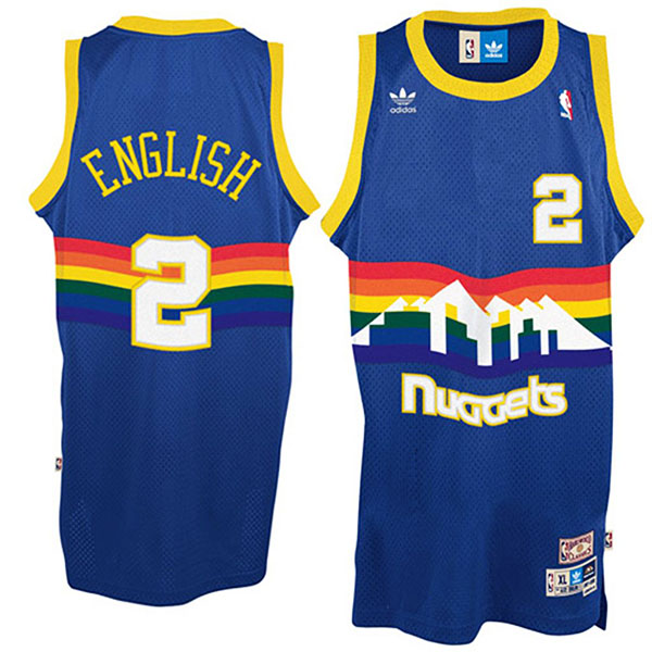 Denver Nuggets Alex English Blue Throwback Jersey Denver Nuggets Alex English Blue Throwback Jersey