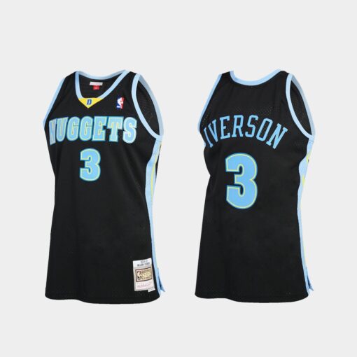 Denver Nuggets Allen Iverson Black Reload 2.0 Throwback Jersey