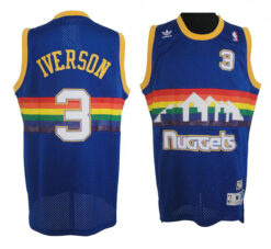 Denver Nuggets Allen Iverson Blue Throwback Jersey