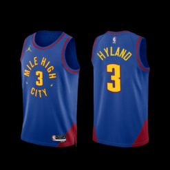 Denver Nuggets Bones Hyland 2022-23 Statement Edition Mile High City Jersey Blue