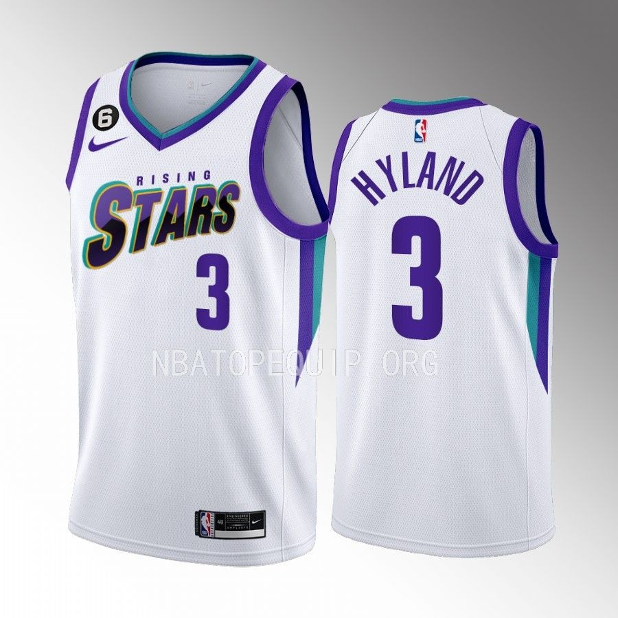 Denver Nuggets Bones Hyland 2023 NBA Rising Stars White Jersey Denver Nuggets Bones Hyland 2023 NBA Rising Stars White Jersey