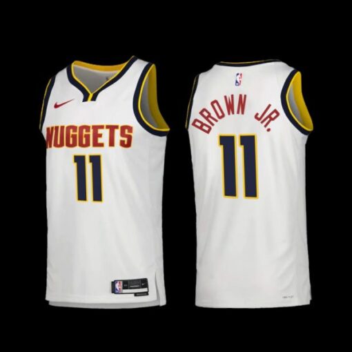 Denver Nuggets Bruce Brown Jr. 2022-23 White Association Edition Jersey