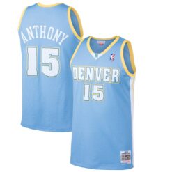 Denver Nuggets Carmelo Anthony Blue Throwback Jersey
