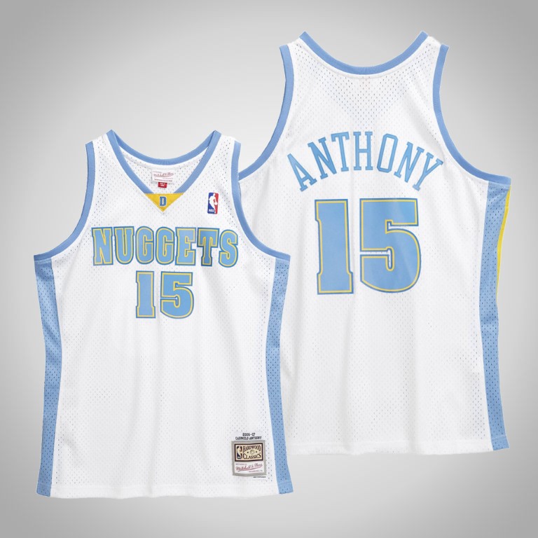 Denver Nuggets Carmelo Anthony White 2006 2007 Throwback Jersey Denver Nuggets Carmelo Anthony White 2006 2007 Throwback Jersey