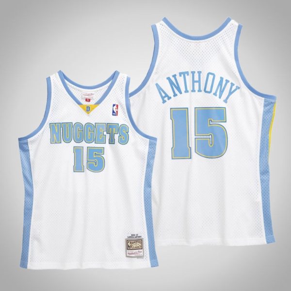 Denver Nuggets Carmelo Anthony White 2006 2007 Throwback Jersey Denver Nuggets Carmelo Anthony White 2006 2007 Throwback Jersey