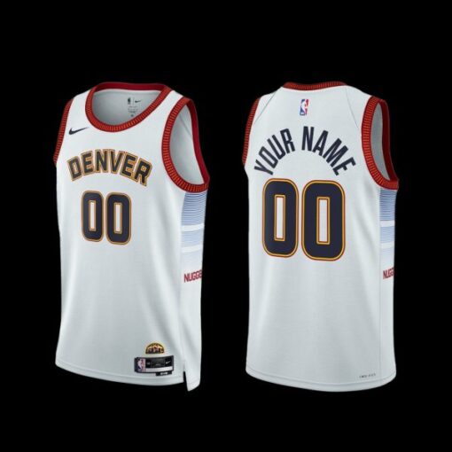 Denver Nuggets Custom 2022-23 City Edition Jersey Gray
