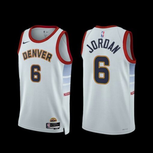 Denver Nuggets DeAndre Jordan 2022-23 White City Edition Jersey