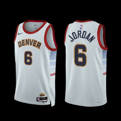 Denver Nuggets DeAndre Jordan 2022-23 White City Edition Jersey