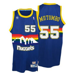 Denver Nuggets Dikembe Mutombo Blue Throwback Jersey