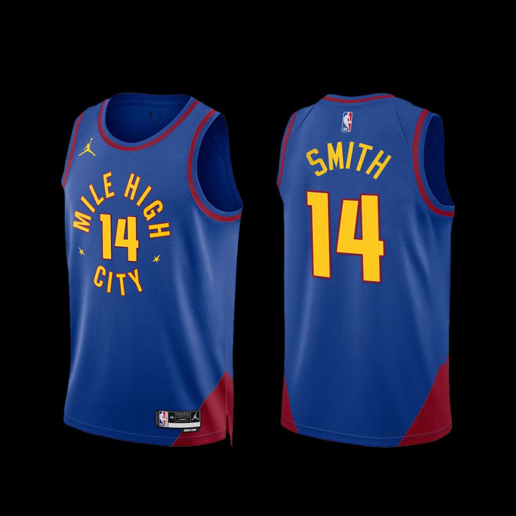 Denver Nuggets Ish Smith 2022-23 Statement Edition Mile High City Jersey Blue Denver Nuggets Ish Smith 2022-23 Statement Edition Mile High City Jersey Blue