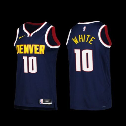 Denver Nuggets Jack White 2022-23 Icon Edition Jersey Navy