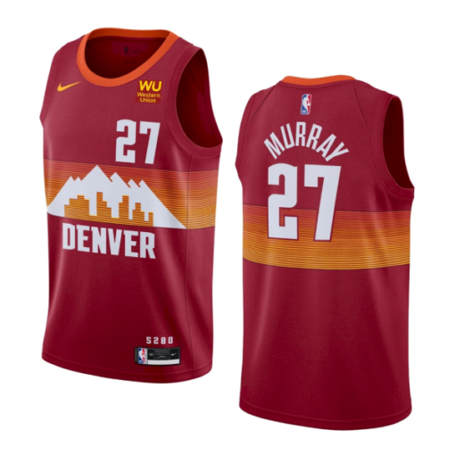 Denver Nuggets Jamal Murray 2021 City Orange Jersey
