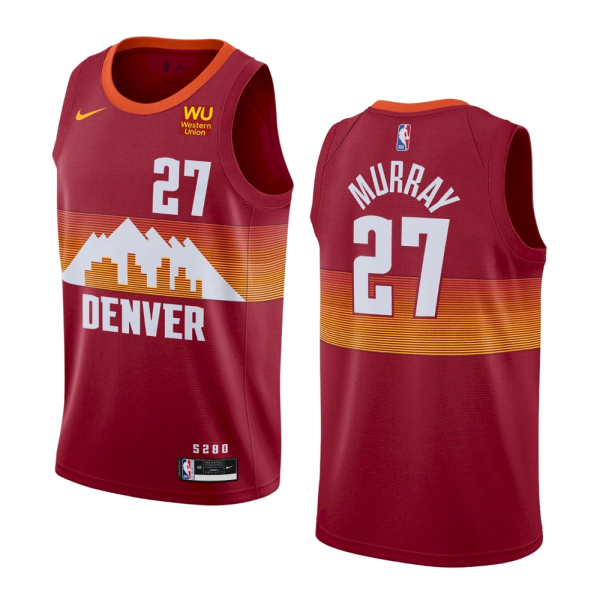 Denver Nuggets Jamal Murray 2021 City Orange Jersey Denver Nuggets Jamal Murray 2021 City Orange Jersey